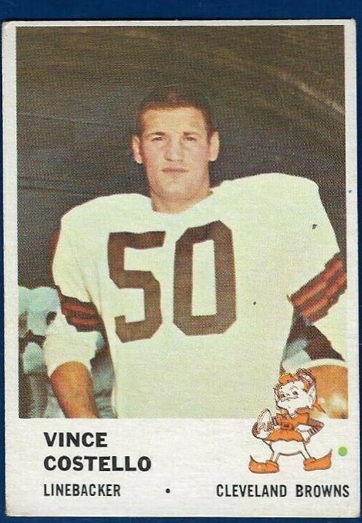 Vince Costello #16 Football Cards 1961 Fleer