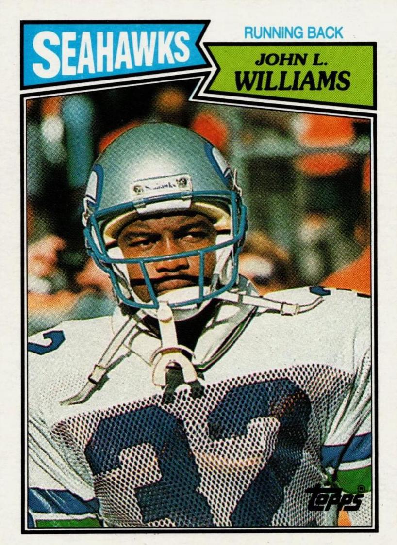 John L. Williams #175 Football Cards 1987 Topps