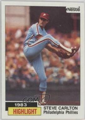 Steve Carlton #1 Baseball Cards 1984 Topps Nestle