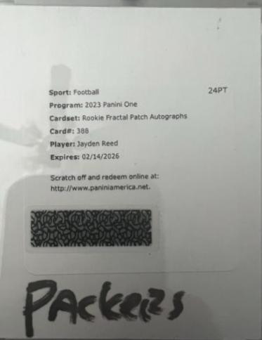 Jayden Reed [Patch Autograph] #388
