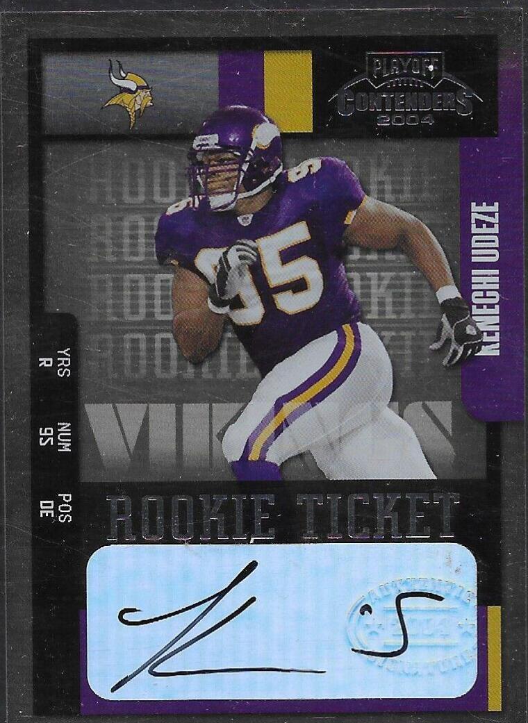 Kenechi Udeze #149 2004 Playoff Contenders Football