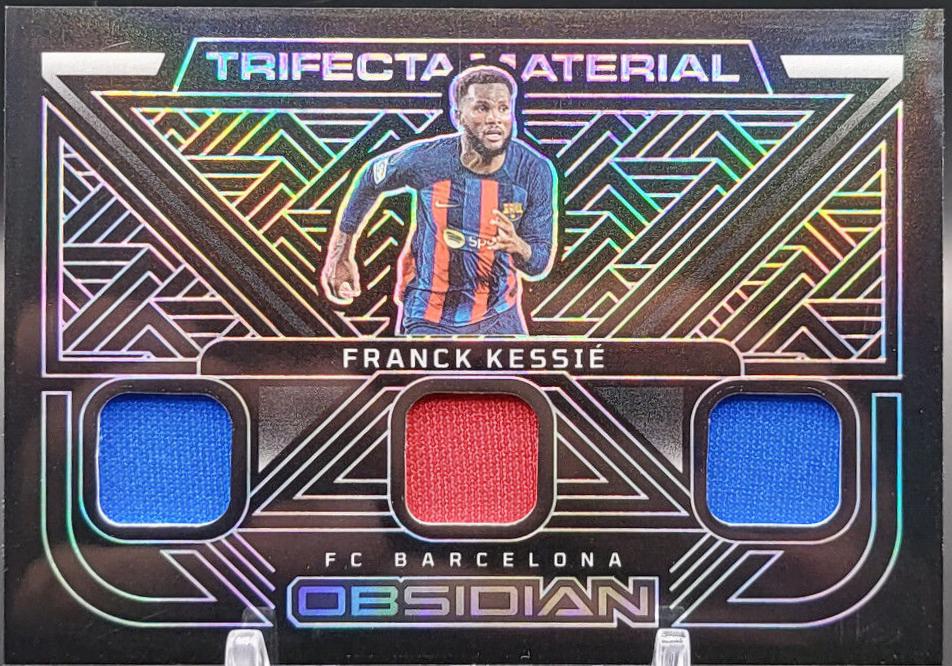 Franck Kessie #TM-FKE 2022 Panini Obsidian Trifecta Material Soccer