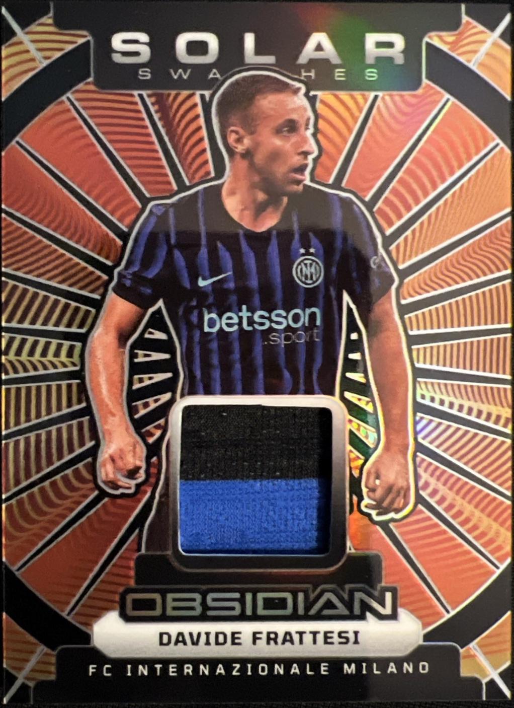 Davide Frattesi #10 2025 Panini Obsidian Solar Swatches Soccer