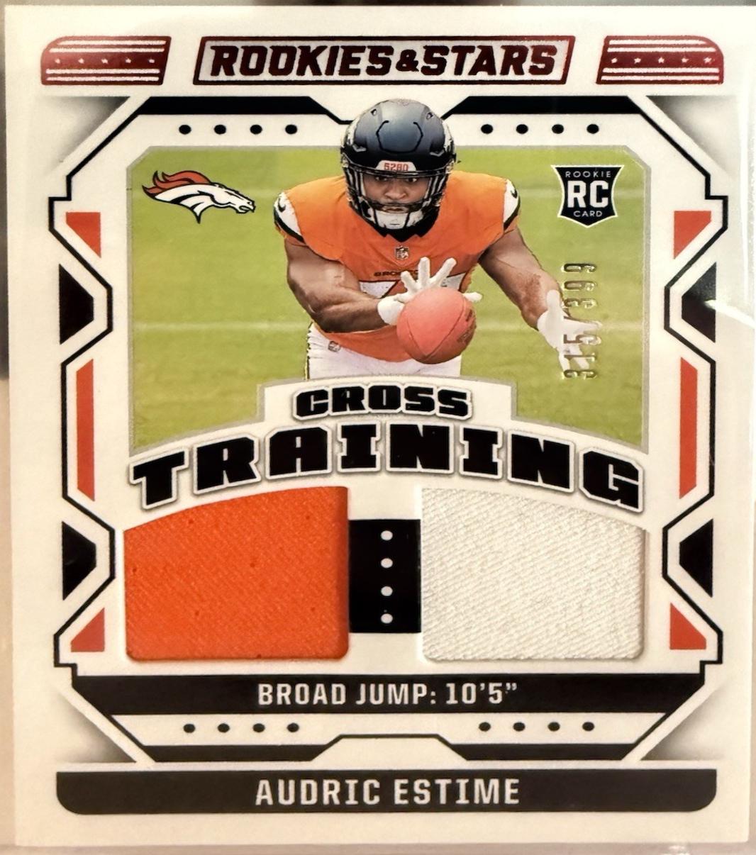 Audric Estime #CT-AEE Football Cards 2024 Panini Rookies & Stars Cross Training
