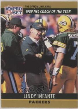 Lindy Infante #3 Football Cards 1990 Pro Set FACT Cincinnati