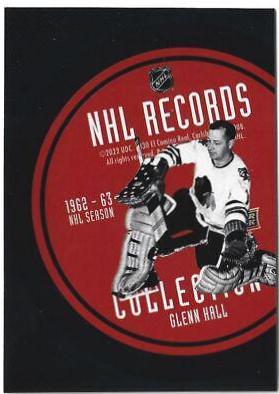 Glenn Hall #RB-12 Hockey Cards 2021 Upper Deck Record Collections