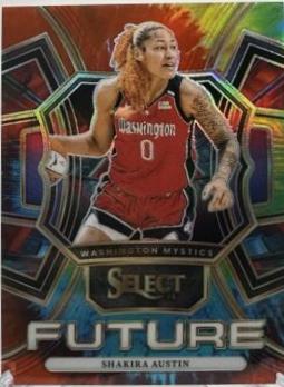 Shakira Austin [Flash Prizm] #12 Basketball Cards 2024 Panini Select WNBA Future