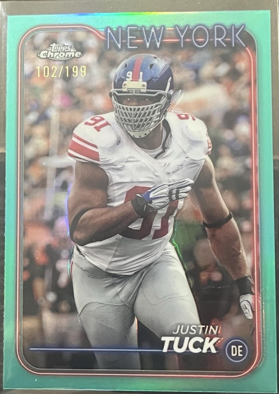 Justin Tuck [Aqua Refractor] #142