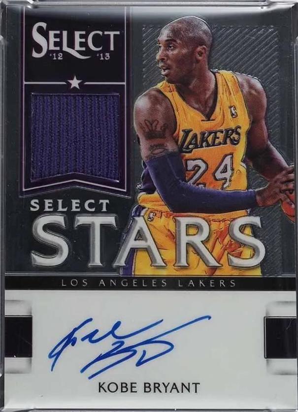 Kobe Bryant #2 Basketball Cards 2012 Panini Select Select Stars Jersey Autographs