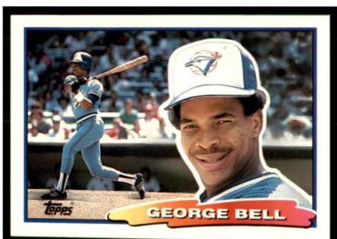 George Bell #15 Baseball Cards 1988 Topps Big