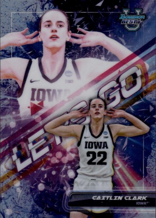Caitlin Clark #LG-5 Basketball Cards 2023 Bowman Best University Let’s Go