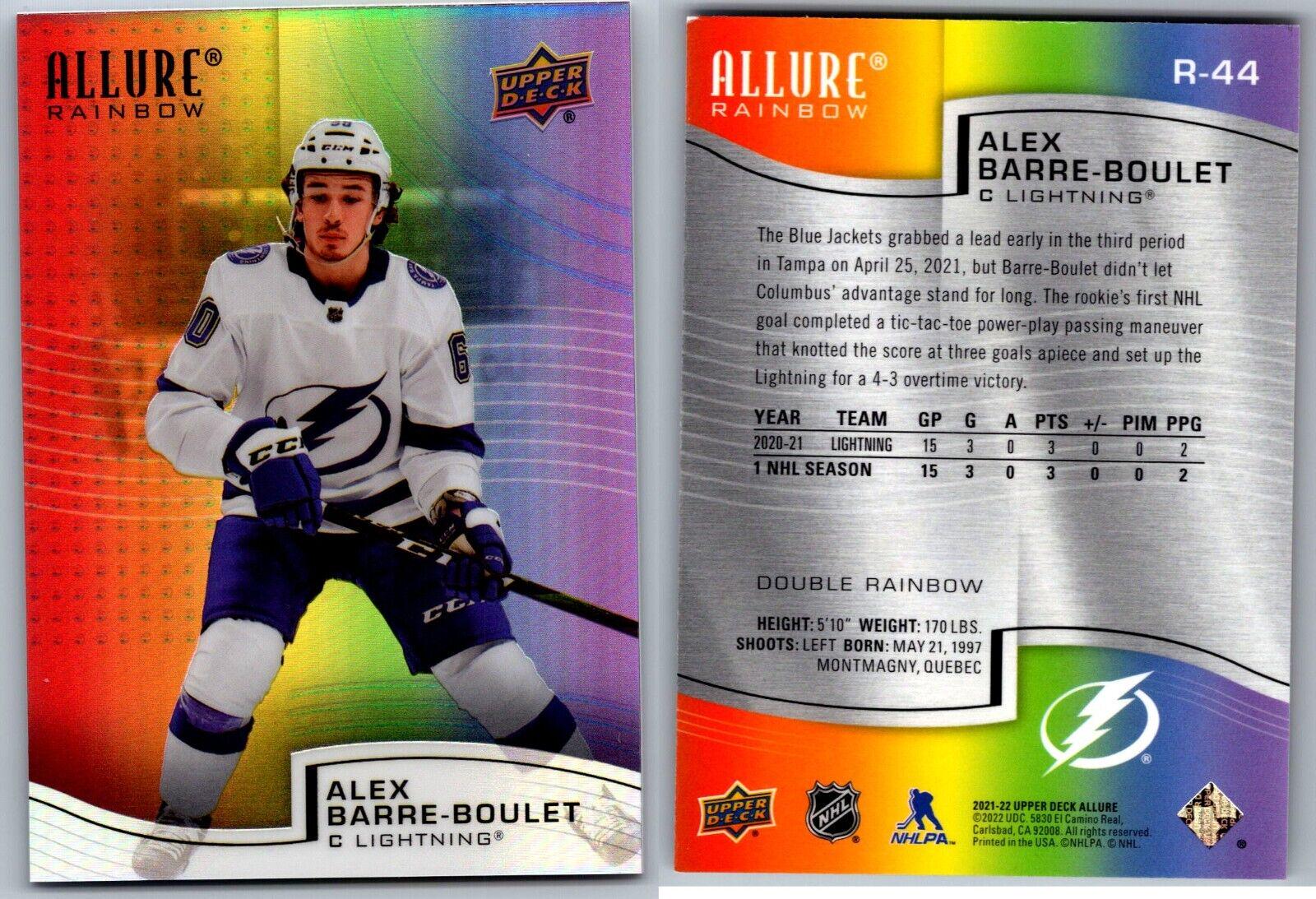 Alex Barre Boulet #R-44 2021 Upper Deck Allure Rainbow Hockey