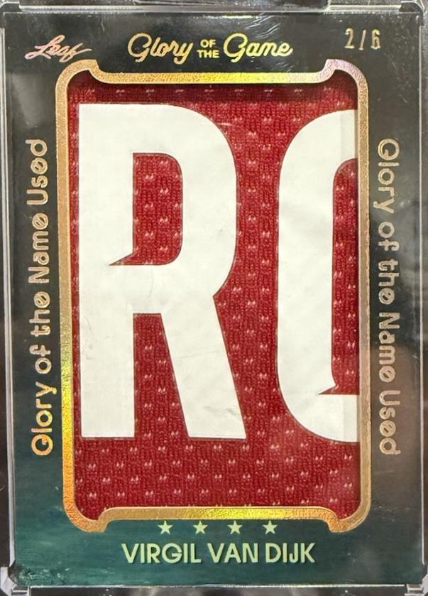 Virgil van Dijk #GG-63 2026 Leaf Glory Of The Game Used Soccer