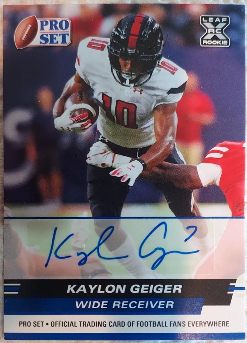 Kaylon Geiger #PSA-KG2 Football Cards 2022 Leaf Draft Autographs