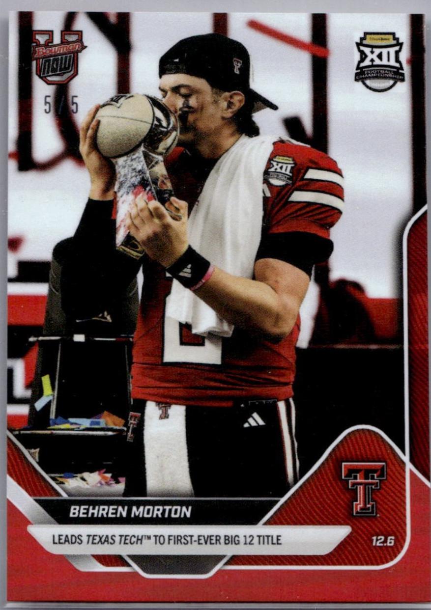 Behren Morton [Red] #56 Prices | 2025 Bowman U Now | Football Cards