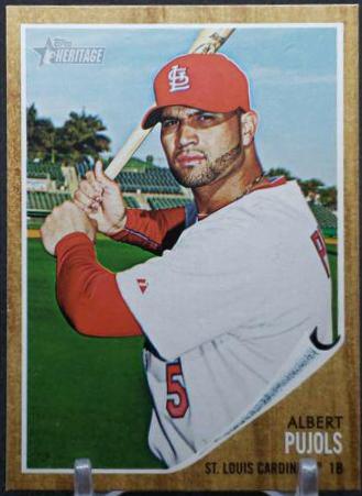 Albert Pujols #50 Baseball Cards 2011 Topps Heritage