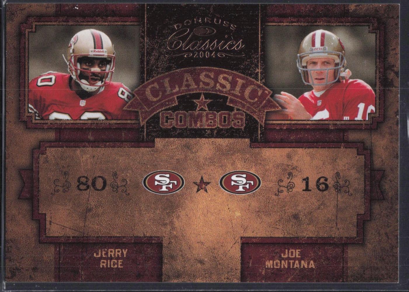 Joe Montana / Jerry Rice #CC-38 2004 Donruss Classics Classic Football