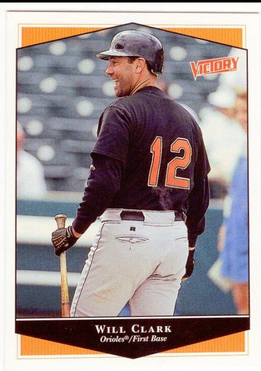 Will Clark #55 Baseball Cards 1999 Upper Deck Victory