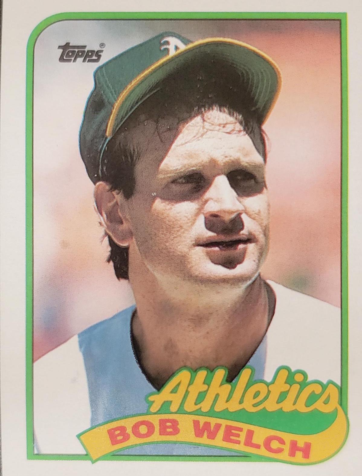 Bob Welch #605 Baseball Cards 1989 Topps