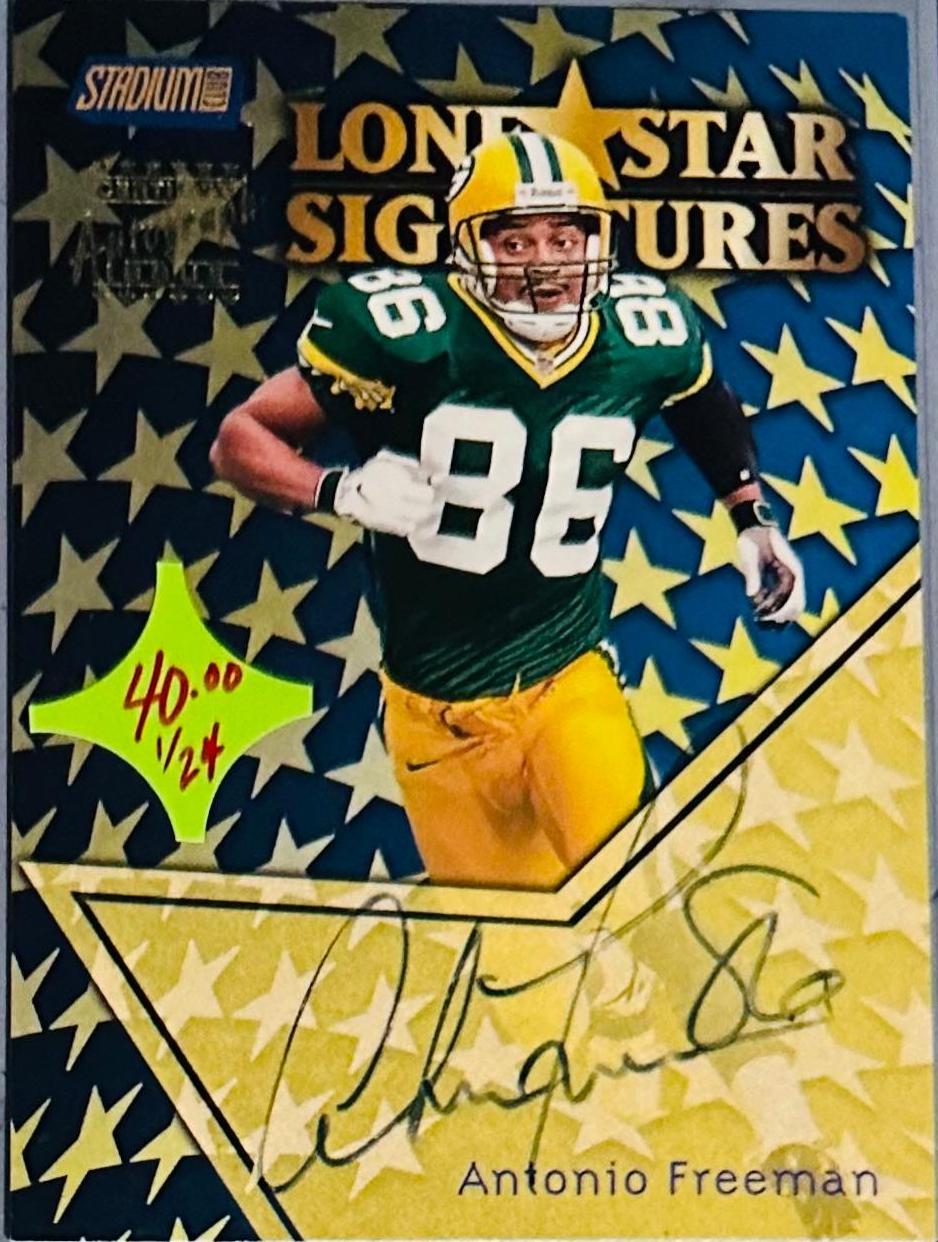 Antonio Freeman #LS10 Football Cards 1999 Stadium Club Lone Star Signatures