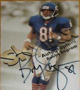 Bobby Engram Football Cards 1998 Skybox Premium Autographics