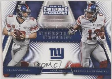 Eli Manning & Odell Beckham Jr #6 Football Cards 2016 Panini Contenders Touchdown Tandems