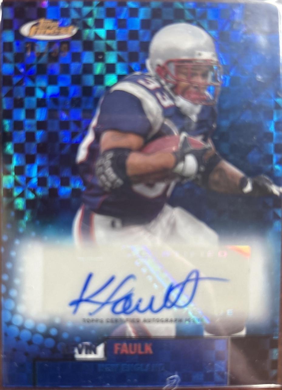 Kevin Faulk [Blue Checkerboard Refractor] #FBA-KF