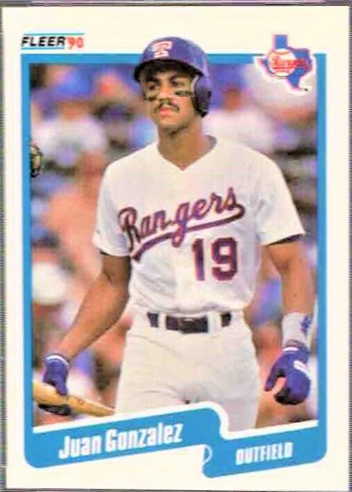 Juan Gonzalez #287 Baseball Cards 1990 Fleer