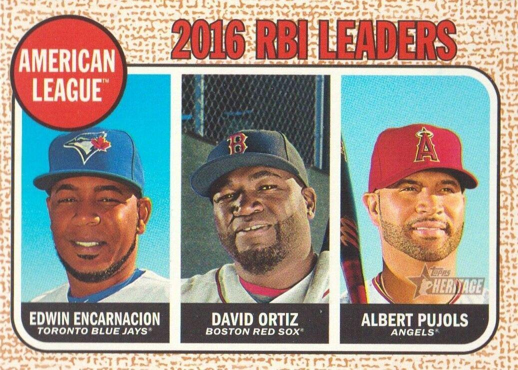 Edwin Encarnacion, David Ortiz, Albert Pujols #4 Baseball Cards 2017 Topps Heritage