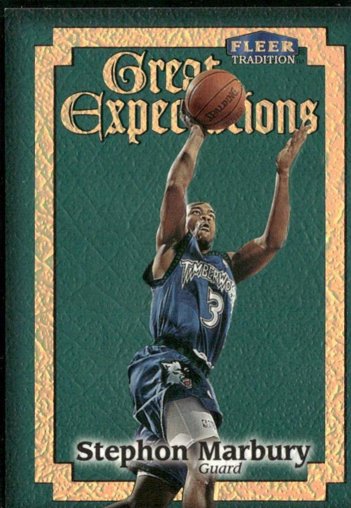 Stephon Marbury #8 Basketball Cards 1998 Fleer Great Expectations
