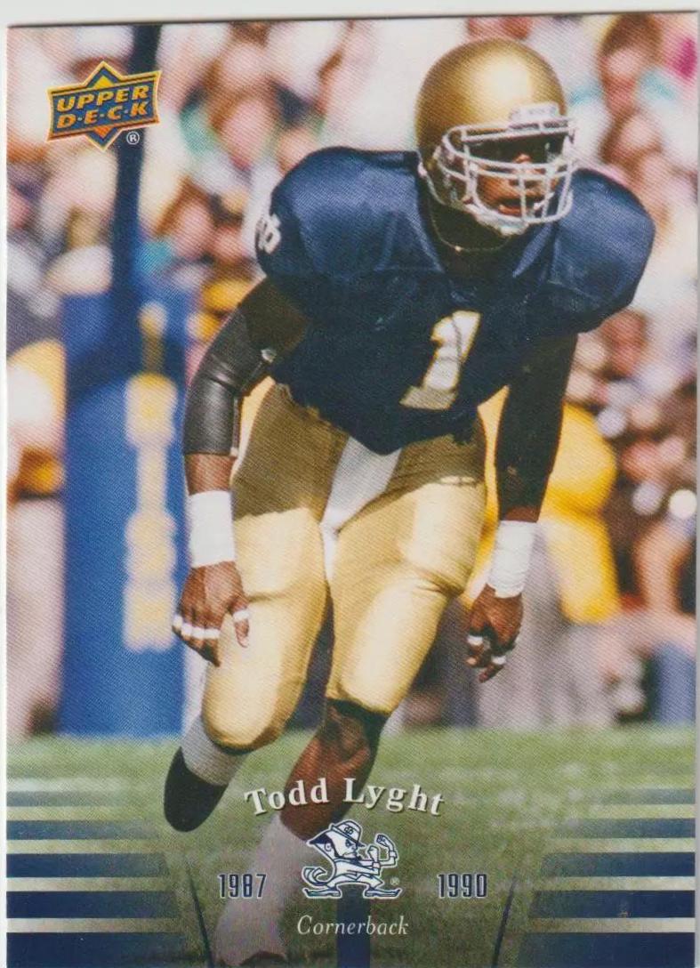 Todd Lyght #53 Football Cards 2013 Upper Deck Notre Dame