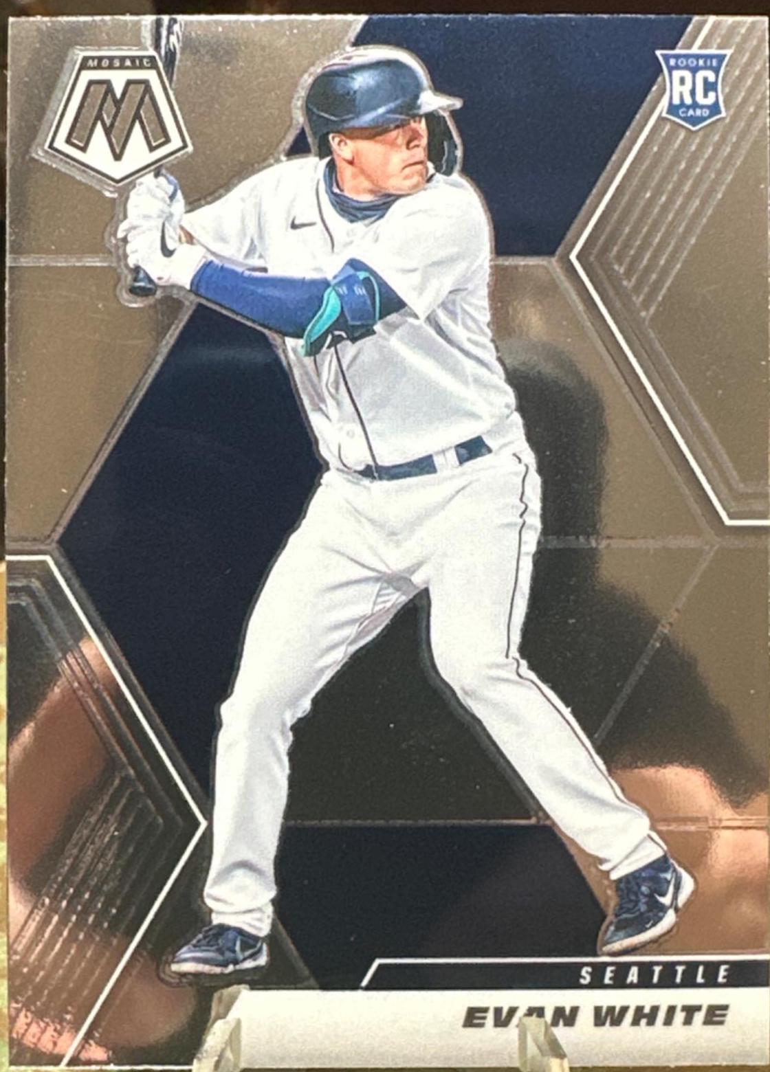Evan White #208 Baseball Cards 2021 Panini Mosaic