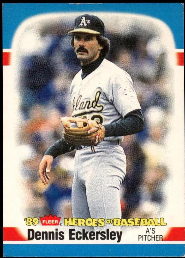 Dennis Eckersley #13 Baseball Cards 1989 Fleer Heroes of Baseball