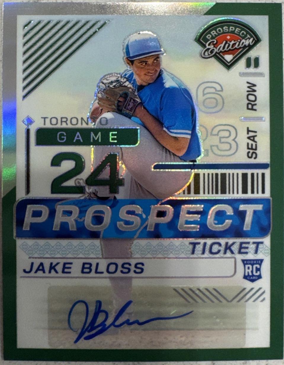 Jake Bloss [Green Holo Ticket Signature] #186