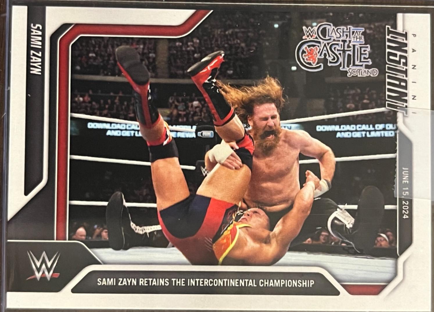 Sami Zayn #40 Wrestling Cards 2024 Panini Instant WWE