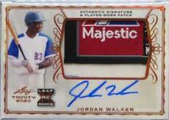 Jordan Walker #PA-JW1 2020 Leaf Trinity Patch Autographs Baseball