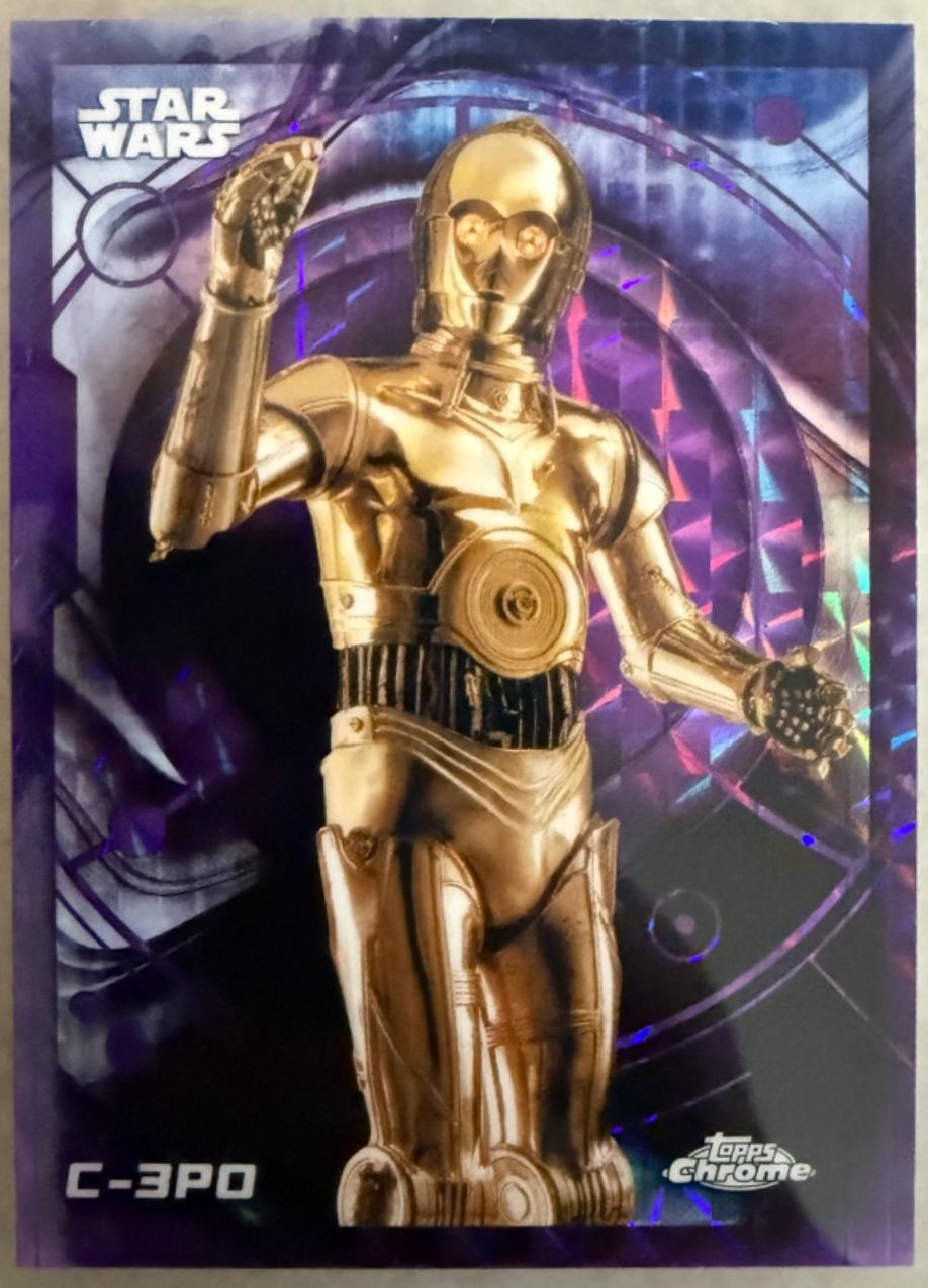Star Wars C-3PO フィギュア バストアップスタチューChrome C-3PO [Purple Geometric] #169 Prices | Star Wars 2026 Topps Chrome