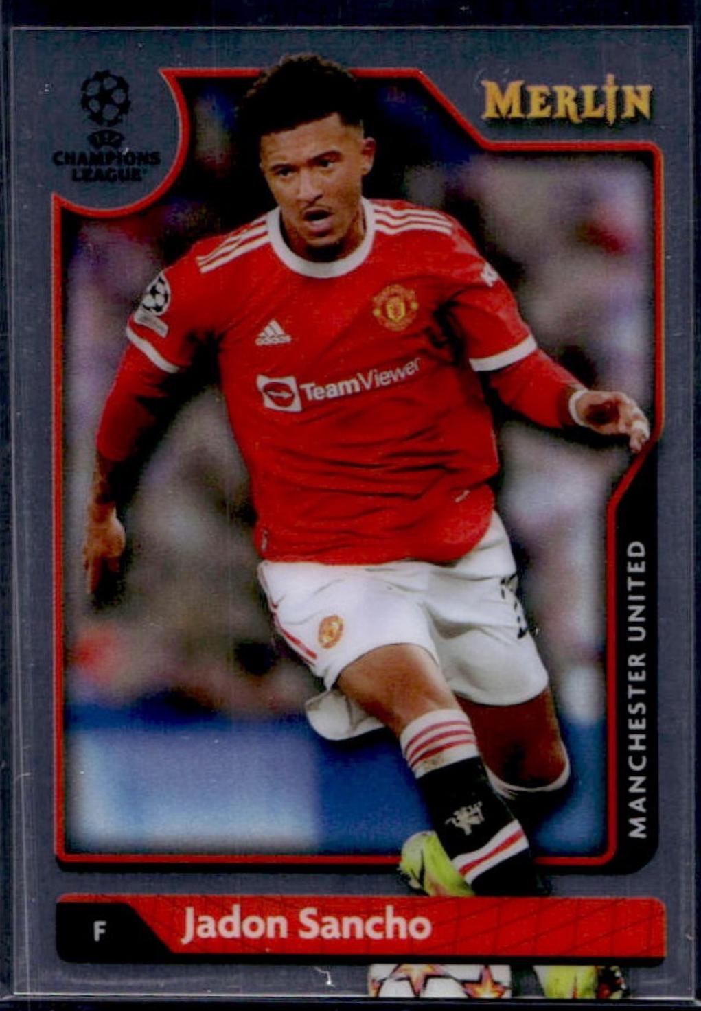 Jadon Sancho #56 2021 Topps Merlin Chrome UEFA