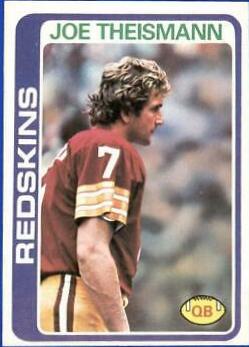 Joe Theismann #416 Football Cards 1978 Topps