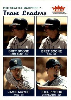 Bret Boone, Jamie Moyer, Joel Pineiro #36 Baseball Cards 2004 Fleer Tradition