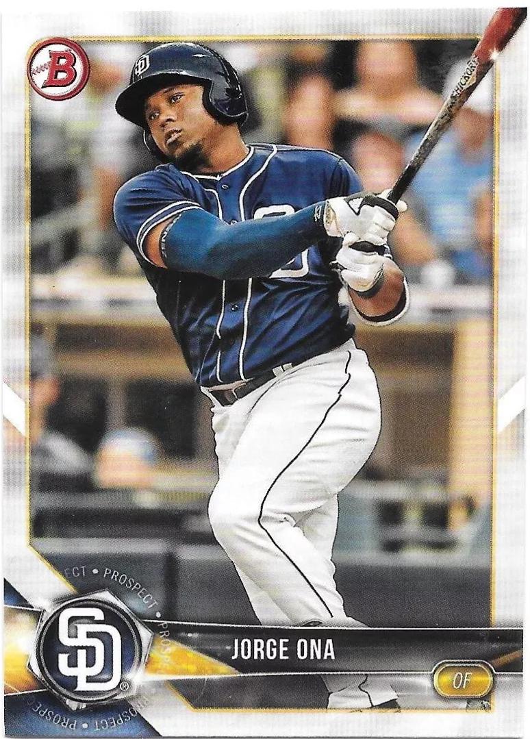 Jorge Ona #BP-105 Baseball Cards 2018 Bowman Paper Prospects