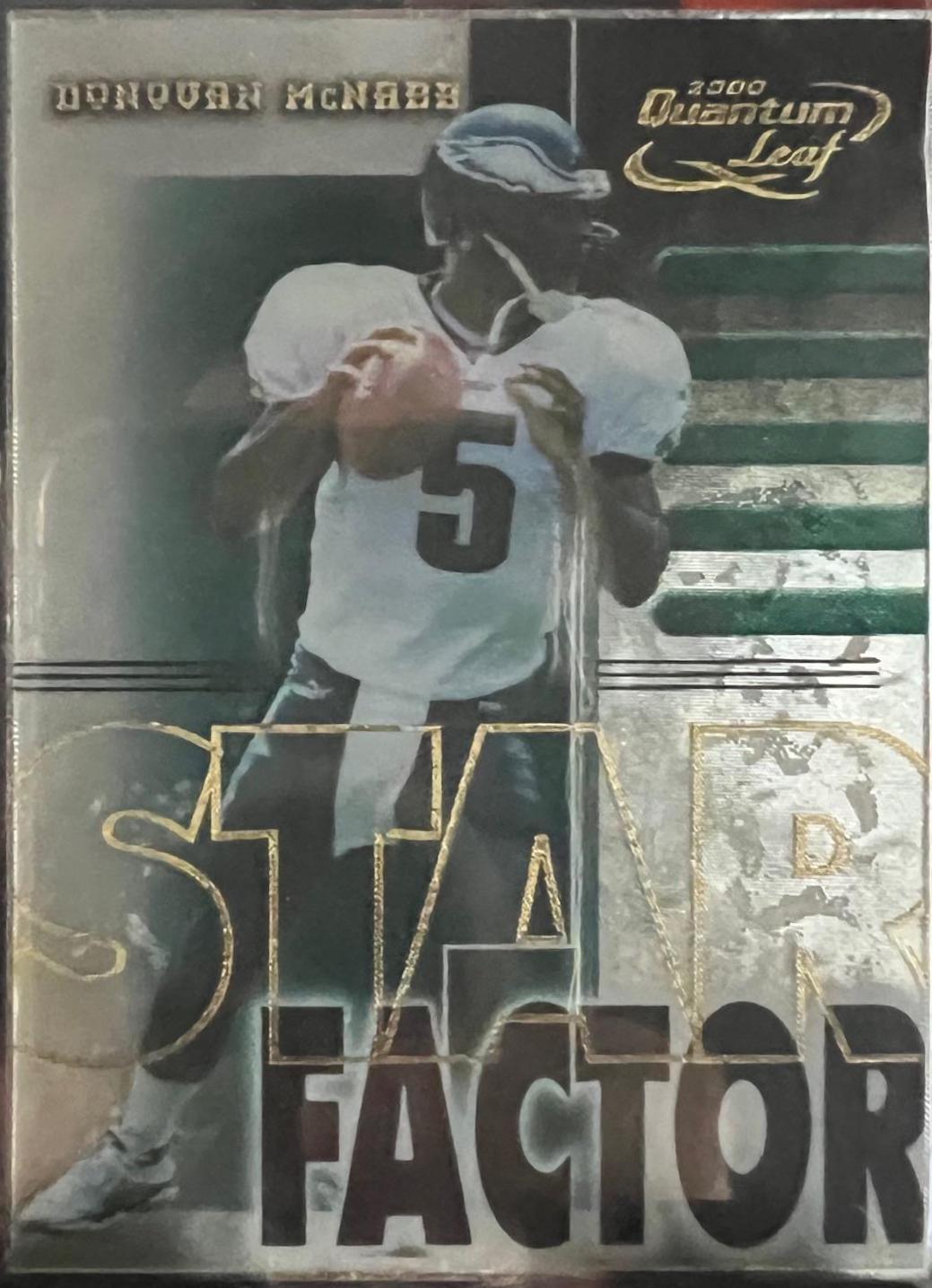 Donovan McNabb #SF35 Football Cards 2000 Quantum Leaf Star Factor