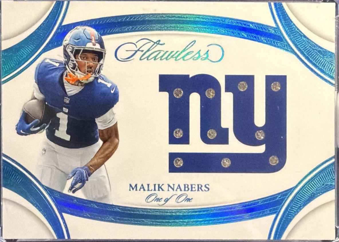 Malik Nabers #2 2025 Panini Flawless Football Team Gems