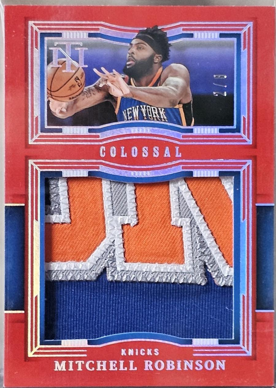 Mitchell Robinson #CM-ROB Basketball Cards 2023 Panini National Treasures Colossal Materials