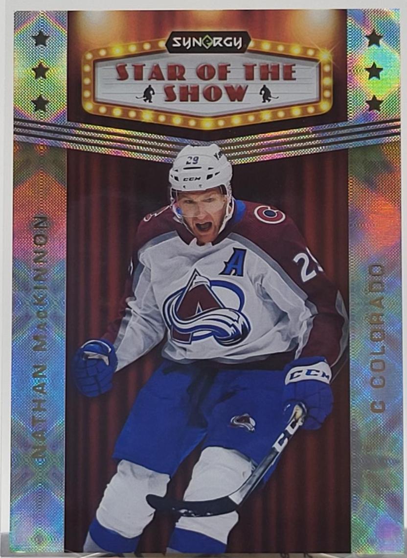 Nathan MacKinnon #SOS-1 Hockey Cards 2023 Upper Deck Synergy Star of the Show