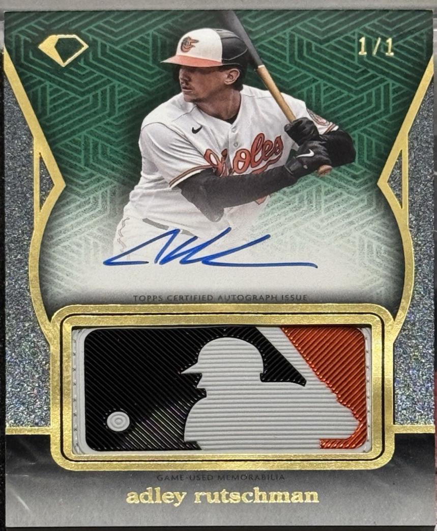 Adley Rutschman #MLBA-AR Baseball Cards 2024 Topps Diamond Icons Autograph MLB Silhouetted Batter Logo Patch