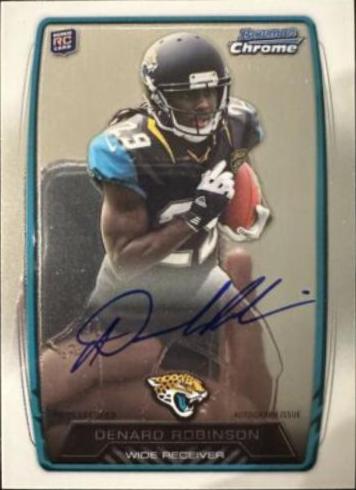 Denard Robinson #DR Football Cards 2013 Bowman Chrome Rookie Autograph