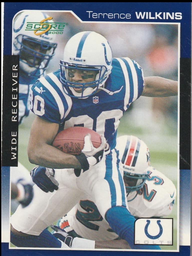 Terrence Wilkins #80 2000 Score Football