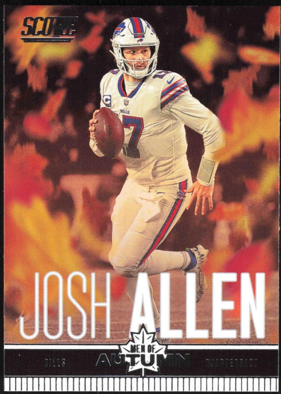 Josh Allen #1 Football Cards 2023 Panini Score Men of Autumn