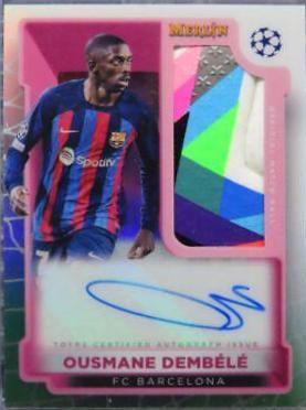 Ousmane Dembele #MBS-OD Soccer Cards 2022 Topps Merlin Chrome UEFA Club Competitions Match Ball Signatures